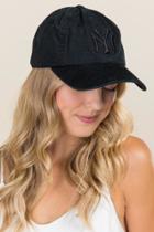 Francesca's Jenni New York Yankee Baseball Cap - Black