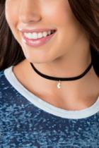 Francesca's Rae Moon Charm Choker - Black