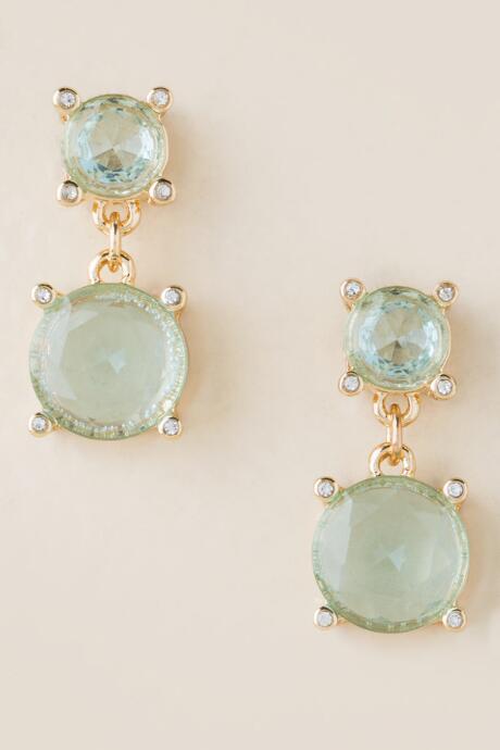Francesca's Rebecca Stone Drop Earrings - Light Blue