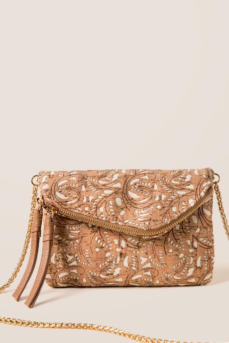Francescas Lexia Cork Clutch Crossbody - Natural