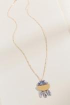 Francesca's Parker Marbled Resin Pendant Necklace - Multi