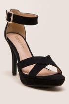 Report - Lisa Criss Cross Strap Platform - Black