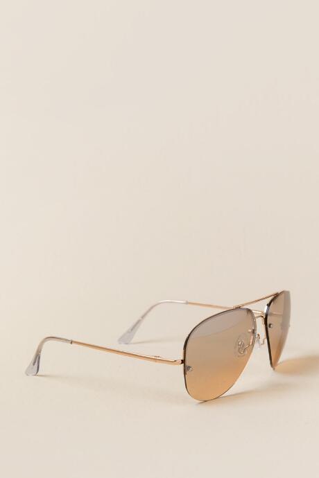 Francesca's Meredith Aviator Sunglasses - Gold