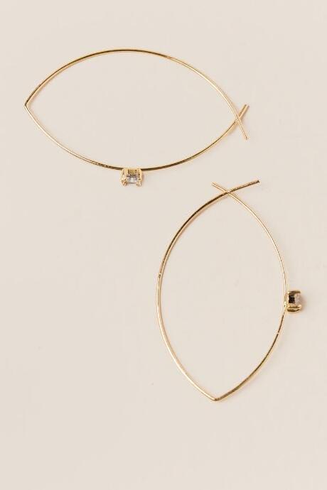 Francesca's Marissa Cubic Zirconia Loop Drop Earring - Gold