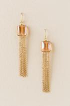 Francesca's Eva Metal Tassel Earring - Blush