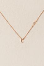 Francesca's C 14k Initial Necklace In Rose Gold - Rose/gold