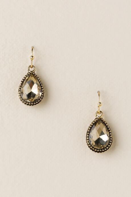 Francesca's Tiana Filigree Glass Drop Earring - Amber