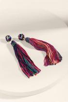 Francesca's Mia Tasseled Sequin Post Drop Earrings - Multi
