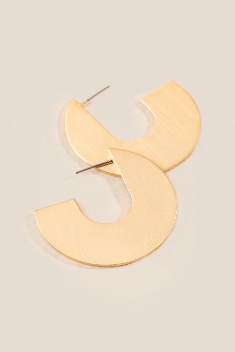 Francesca's Jojo Geometric Statement Earrings - Gold