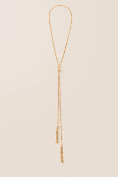 Francesca's Piper Self Wrap Chain Necklace - Gold