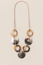 Francesca's Dena Shell And Horn Necklace - Brown