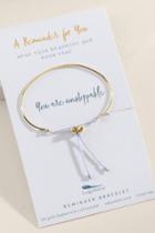 Lucky Feather Unstoppable Reminder Bracelet - Gold