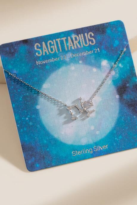 Francesca's Sagittarius Sterling Silver Constellation Necklace - Silver