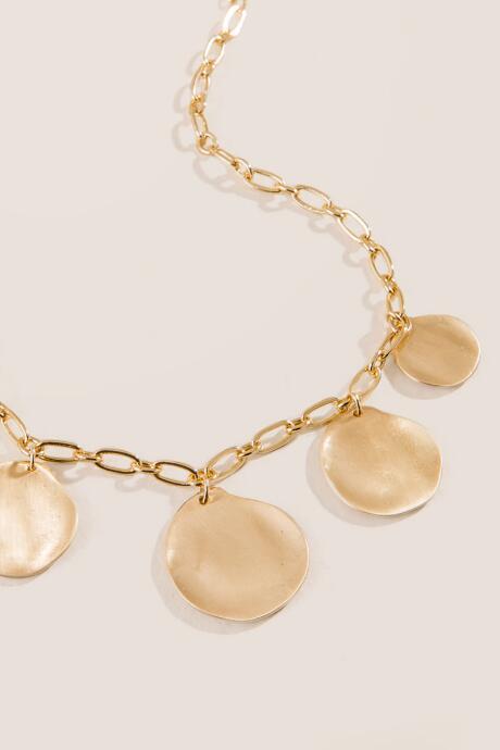 Francesca's Malea Coin Necklace - Gold