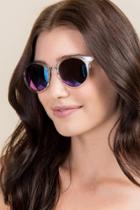 Francesca's Marley Plastic Frame Sunglasses - Blue