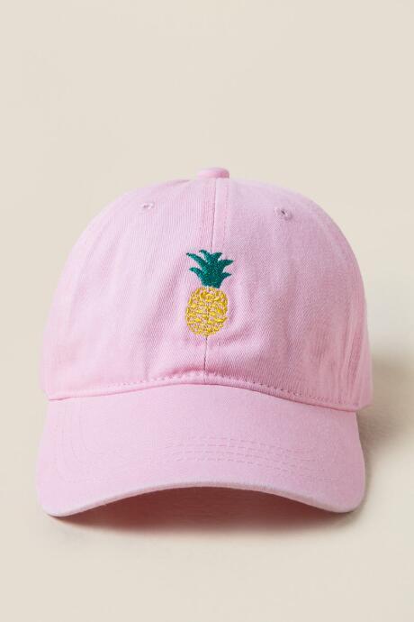 Francescas Pineapple Baseball Cap In Pink - Pink