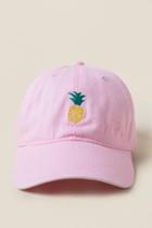 Francescas Pineapple Baseball Cap In Pink - Pink