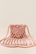 Francesca's Ellen Macrame Crossbody - Rose