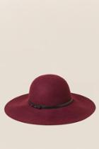 Francesca's Ione Classic Floppy Hat - Burgundy