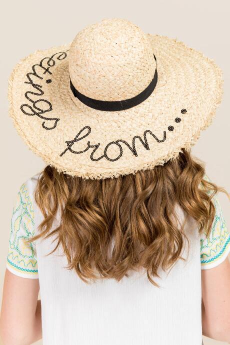Francesca's Greetings From Sun Hat - Tan