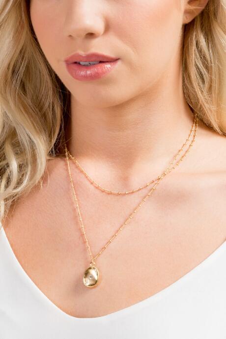 Francesca's Cadence Layered Pendant Necklace - Gold
