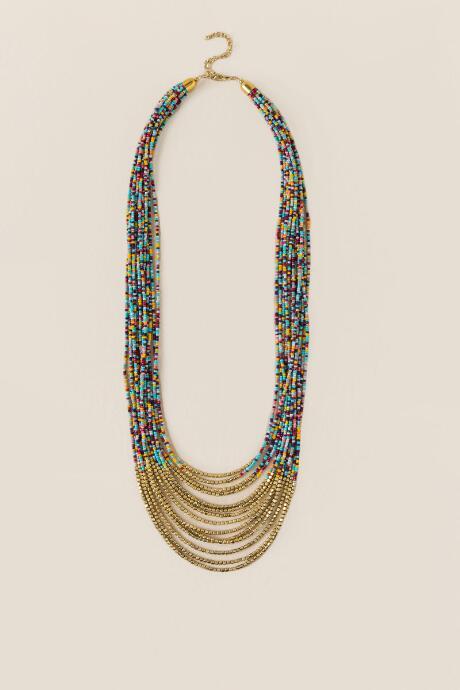 Francesca's Lola Multi-colored Seed Bead Necklace - Multi