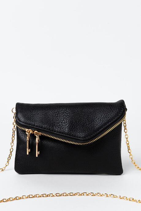 Francesca's Brandi Mini Angled Crossbody - Black