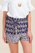 Mi Ami Whitney Floral Soft Shorts - Navy