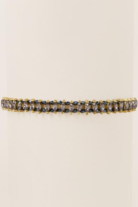 Francesca's Carson Woven Stone Choker - Navy