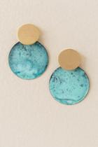 Francesca's Camille Circle Drop Earring - Turquoise