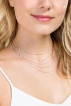 Francesca Inchess Raelynne Layered Choker - Rose/gold