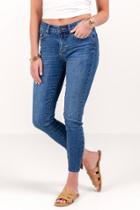Francesca's Nova Studded Skinny Jeans - Medium Wash