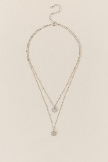 Francesca's Ashland Layered Coin Necklace - Silver