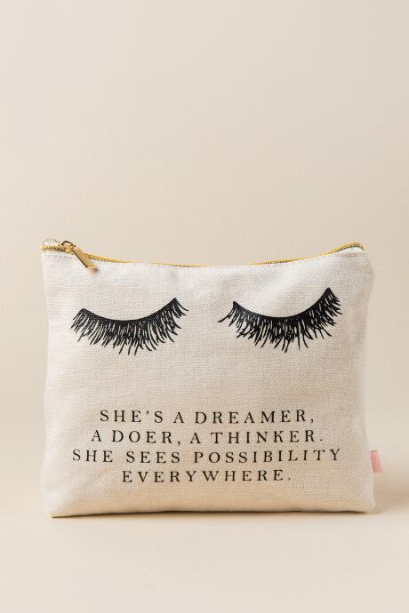 Francesca's She's A Dreamer Eyelash Pouch - Natural