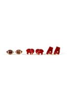 Francesca's University Of Alabama Studs Set - Multi