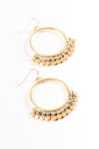 Francesca's Ensley Beaded Circle Drop Earrings - Gold