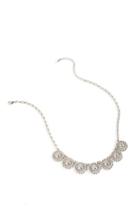Francesca's Kennedy Filigree Circle Necklace - Silver