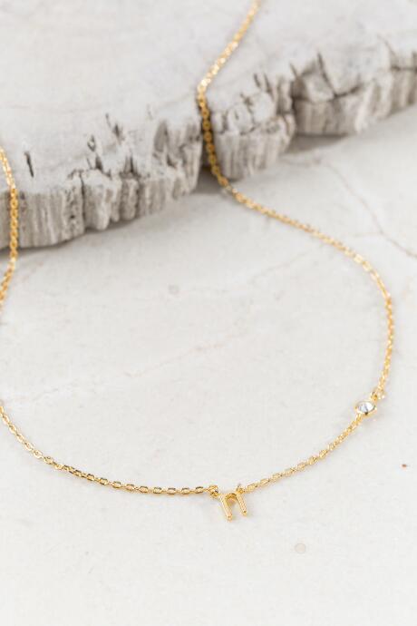 Francesca's N 14k Initial Necklace - N