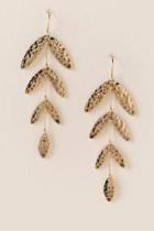 Francesca's Jaden Leaf Chandelier Earring - Gold