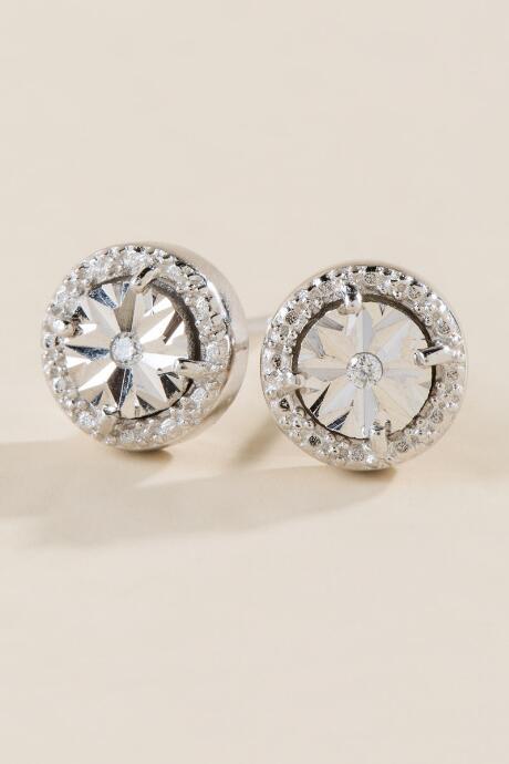 Francesca's Samantha Metal Studs - Silver