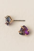 Francesca's Halley Ombre Stone Stud Earring - Purple