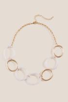 Francesca's Esther Open Circle Linked Necklace - Ivory