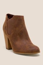 Fergalicious Passport Distressed Ankle Boot - Cognac