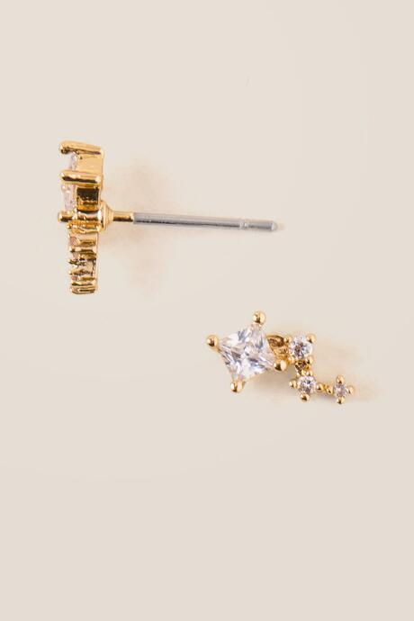Francesca's Joplin Cubic Zirconia Stud Earring - Crystal