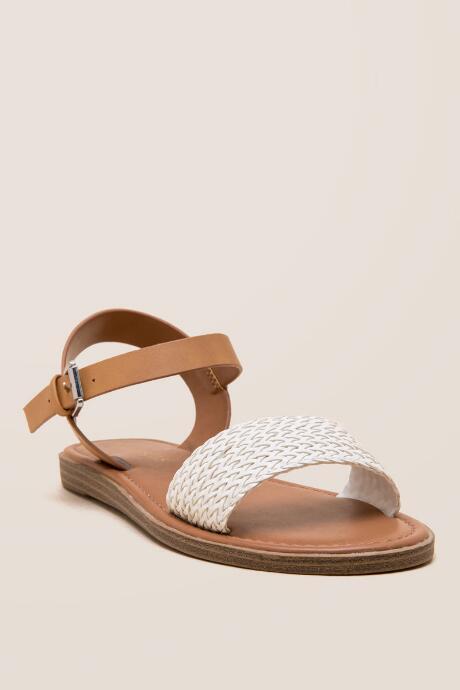 Francesca Inchess Sloan Woven Band City Sandal - White