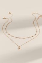 Francesca's Sydney Delicate Cross Necklace - Gold