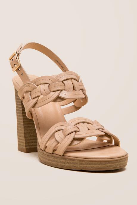 Xoxo Kristi Block Heel - Nude
