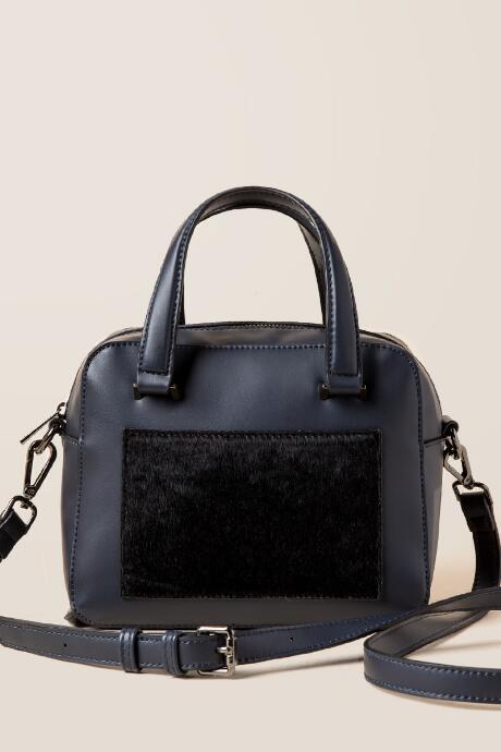 Francesca's Miranda Mini Satchel Crossbody - Navy