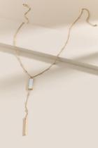 Francesca's Samantha Mother Of Pearl Lariat Necklace - Iridescent