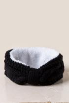 Francesca's Eleanor Sherpa Lined Earband - Black